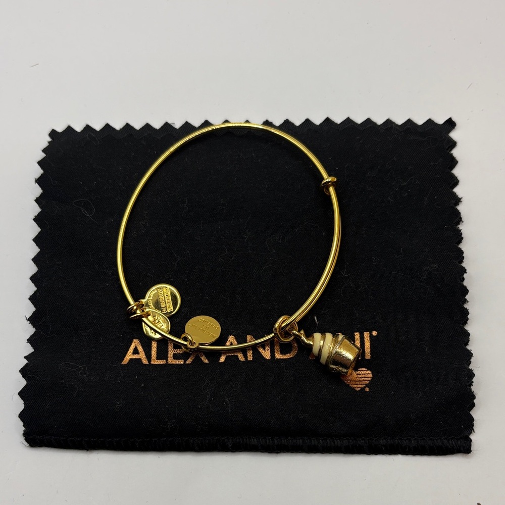 Alex and Ani Dole Whip Gold Bangle